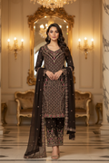 Dark Chocolate Embroidered Suit