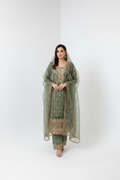Olive Green Suit - Studio White